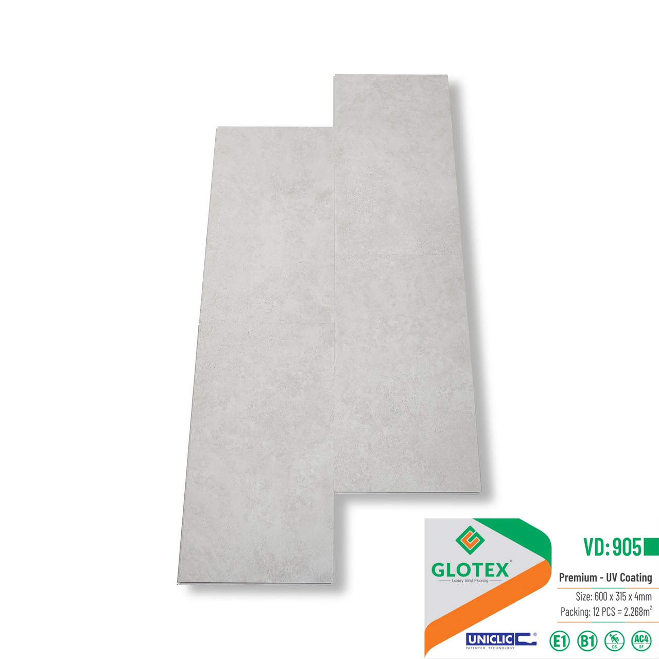 Sàn nhựa glotex hèm khóa vân đá VD905 - SÀN NHỰA GLOTEX