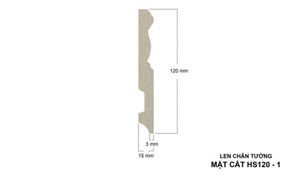 Len cao 12cm mặt cắt