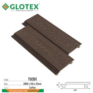 Tấm ốp ngoài trời Glotex TO3D1 màu Coffee